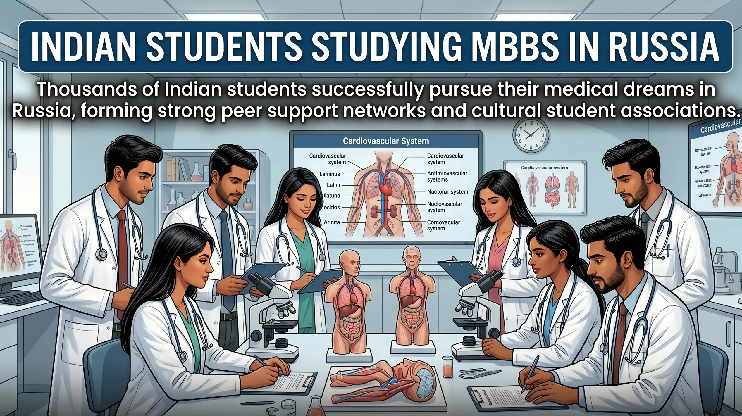 Indian students studying MBBS in Russia