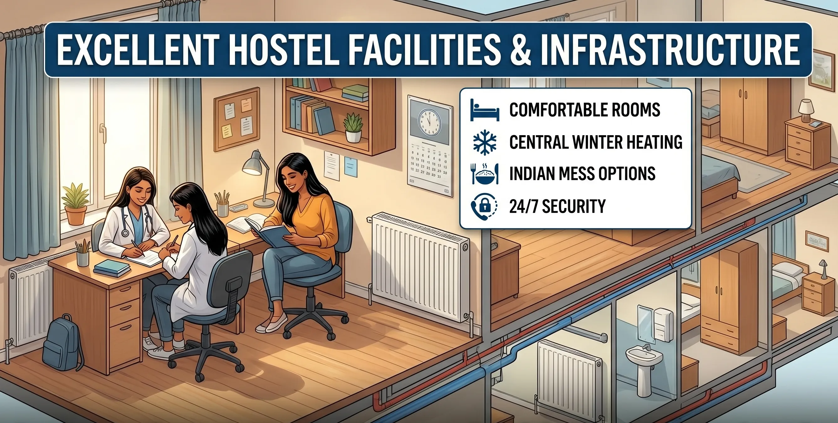 MBBS hostel facilities in Russia