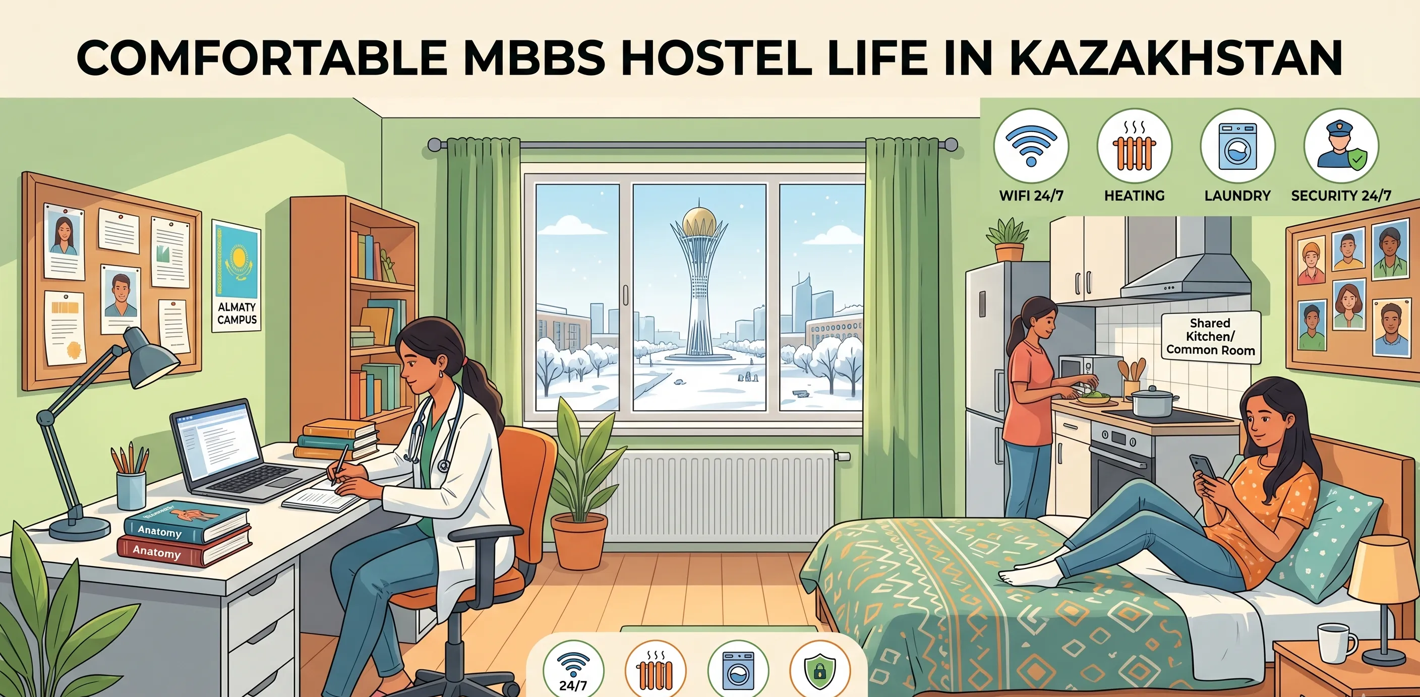 MBBS hostel in Kazakhstan