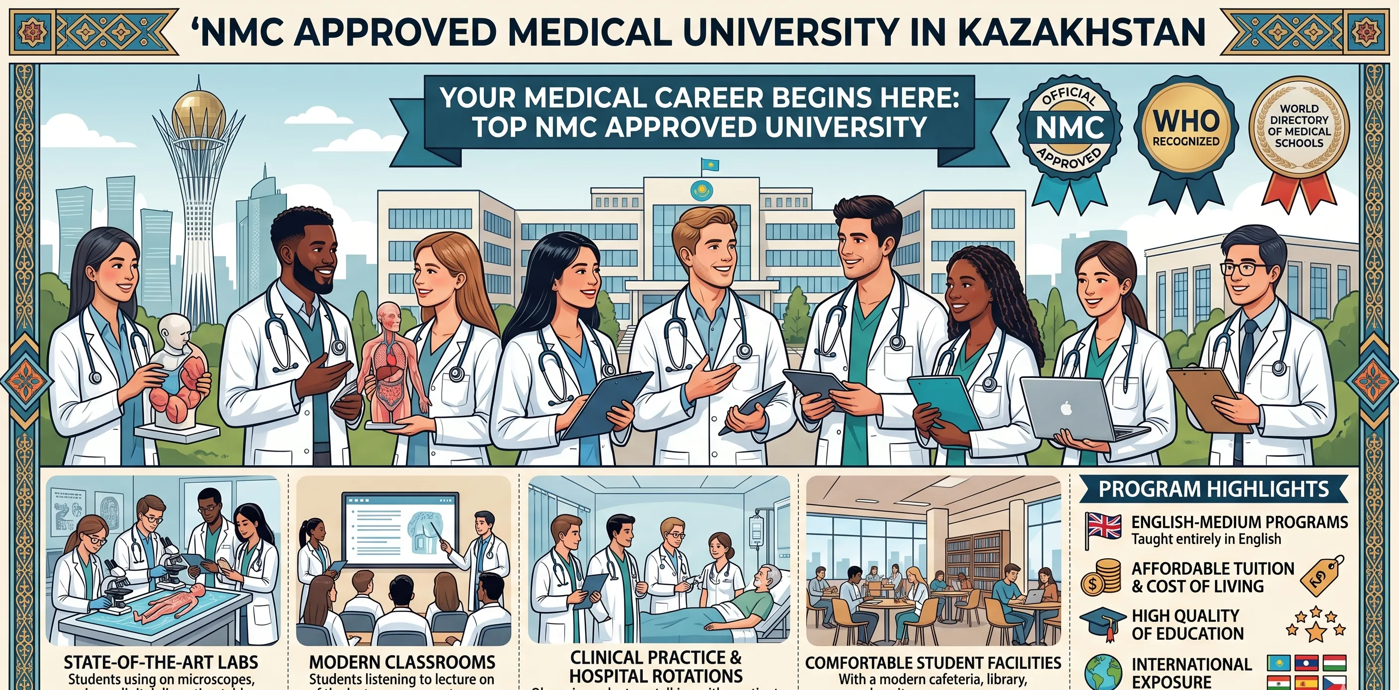NMC approved medical university in Kazakhstan